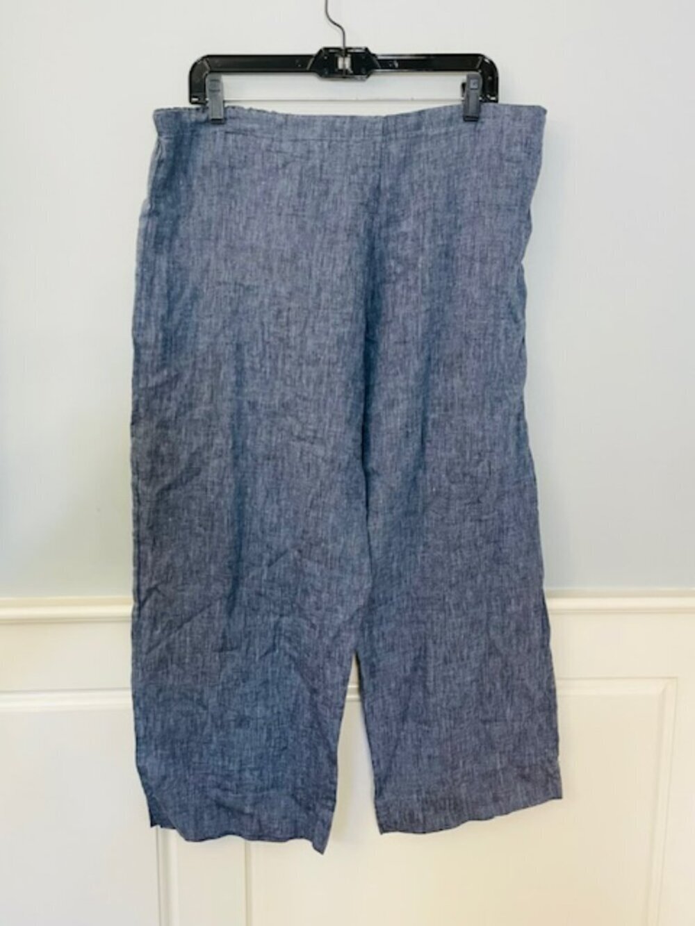 Bryn Walker Bologna Linen Capri Pants Lagenlook Pull On Coastal Trousers NWT XXL - Picture 2 of 6